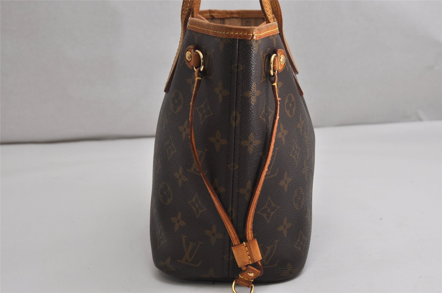 Authentic Louis Vuitton Monogram Neverfull PM Shoulder Tote Bag M40155 LV 1910K