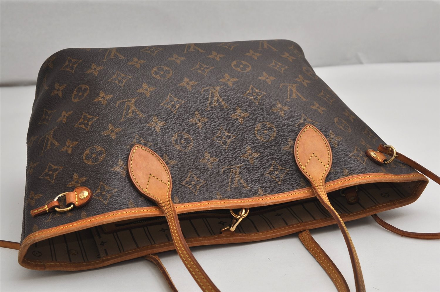 Authentic Louis Vuitton Monogram Neverfull PM Shoulder Tote Bag M40155 LV 1910K