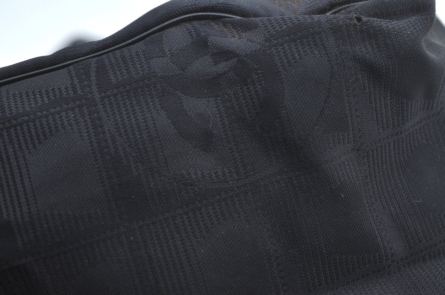 Authentic CHANEL New Travel Line Vintage Tote Bag Nylon Leather Black Junk 1911J