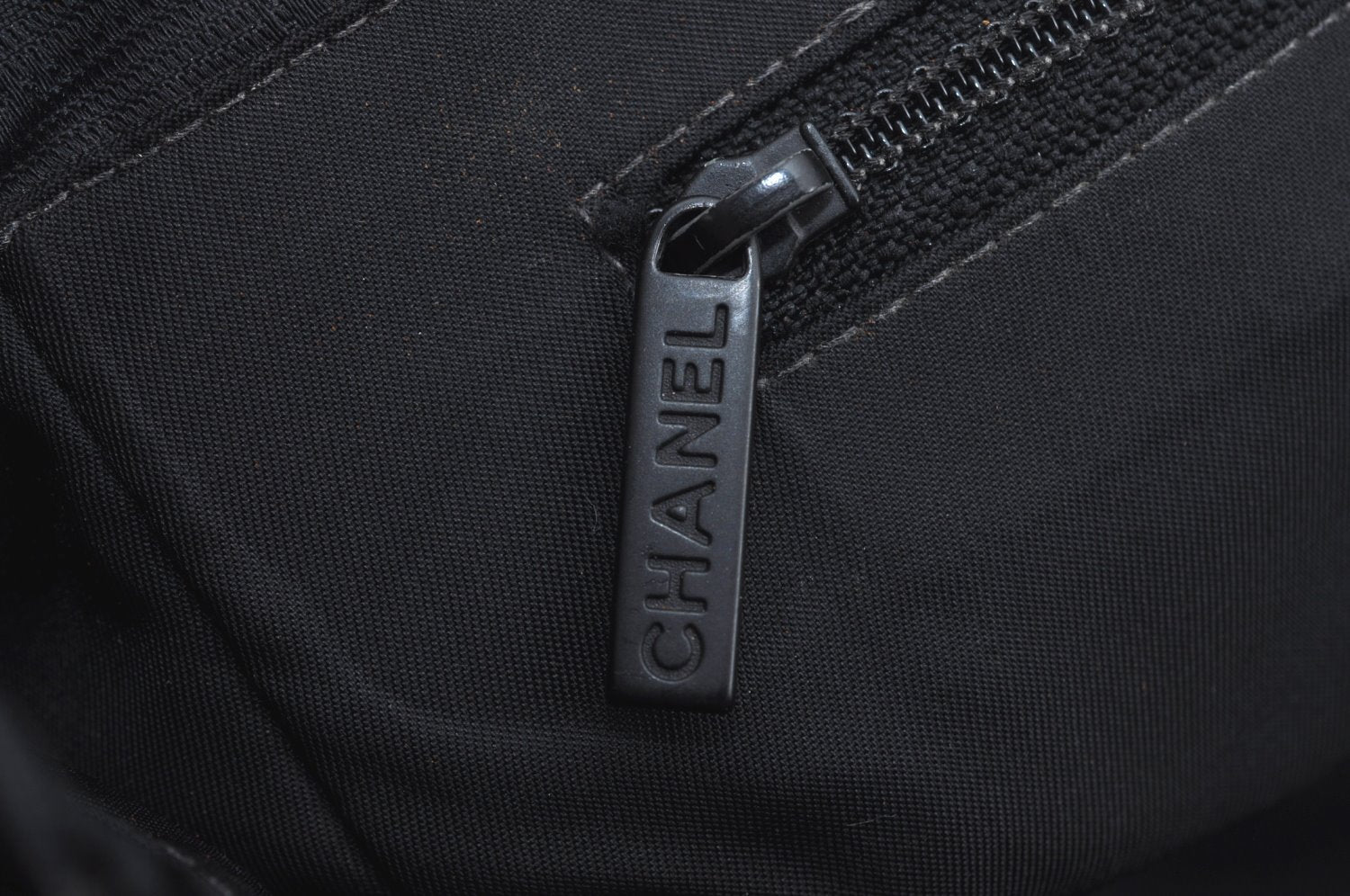 Authentic CHANEL New Travel Line Vintage Tote Bag Nylon Leather Black Junk 1911J