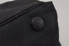 Authentic CHANEL New Travel Line Hand Boston Bag Nylon Leather Black 1913J