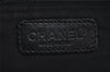 Authentic CHANEL New Travel Line Hand Boston Bag Nylon Leather Black 1913J