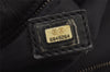 Authentic CHANEL New Travel Line Hand Boston Bag Nylon Leather Black 1913J