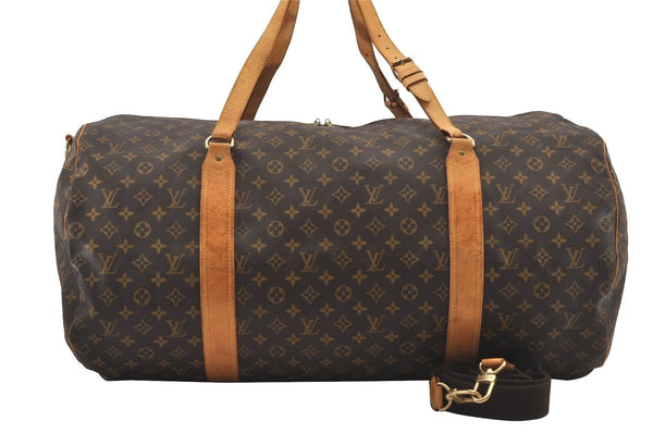 Authentic Louis Vuitton Monogram Sac Polochon 2Way Boston Bag M41222 LV 1915J