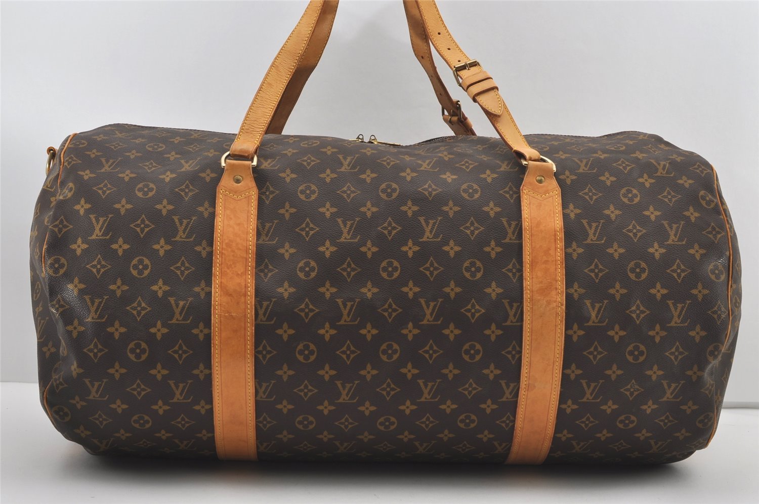Authentic Louis Vuitton Monogram Sac Polochon 2Way Boston Bag M41222 LV 1915J