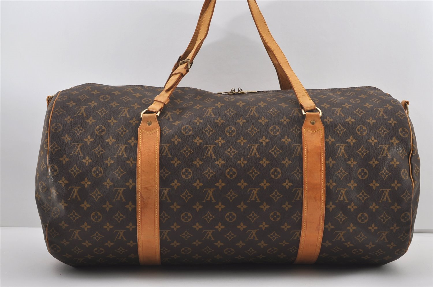 Authentic Louis Vuitton Monogram Sac Polochon 2Way Boston Bag M41222 LV 1915J