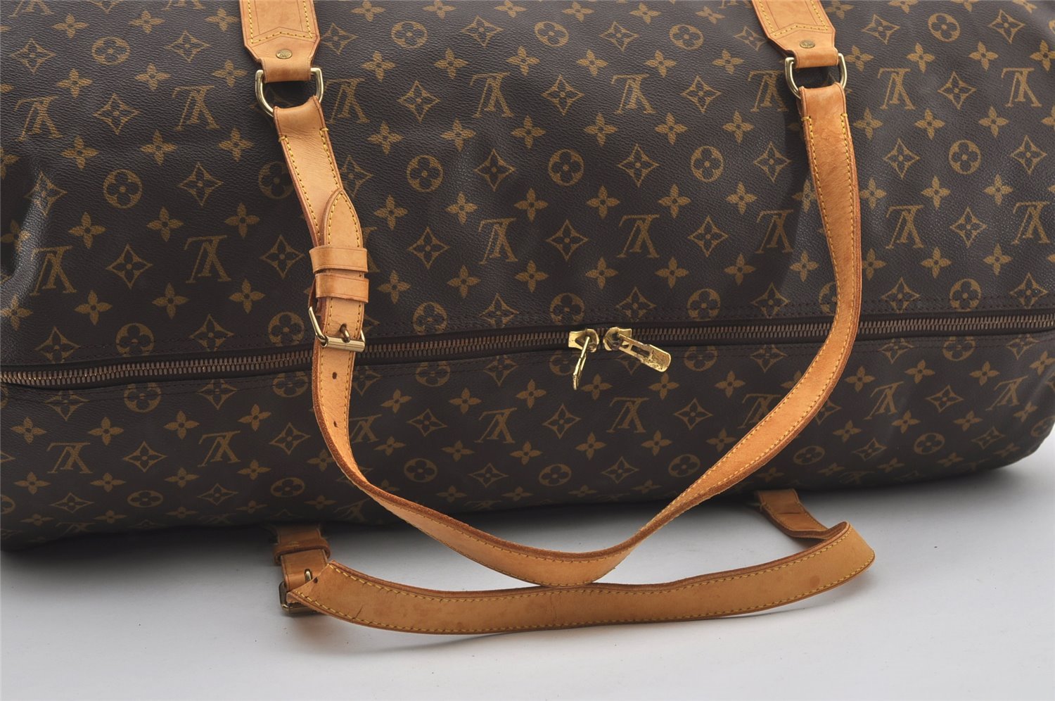 Authentic Louis Vuitton Monogram Sac Polochon 2Way Boston Bag M41222 LV 1915J