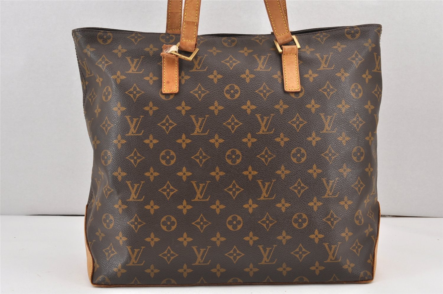 Authentic Louis Vuitton Monogram Cabas Mezzo Shoulder Tote Bag M51151 Junk 1916K