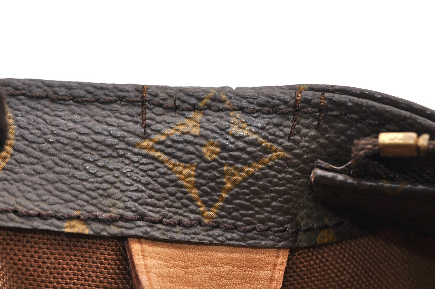 Authentic Louis Vuitton Monogram Cabas Mezzo Shoulder Tote Bag M51151 Junk 1916K