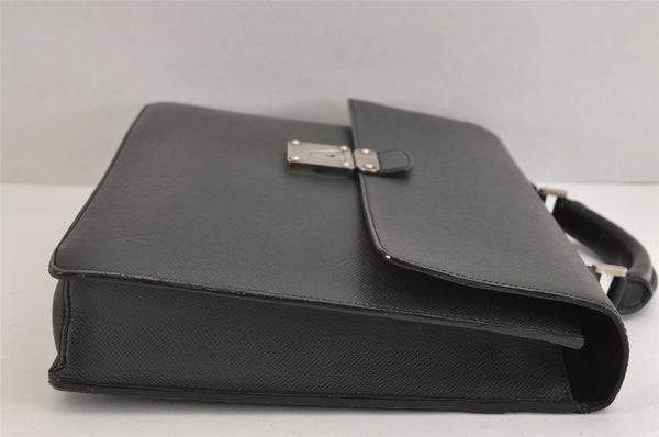 Auth Louis Vuitton Taiga Laguito Business Bag Briefcase Black M31092 LV 1917J