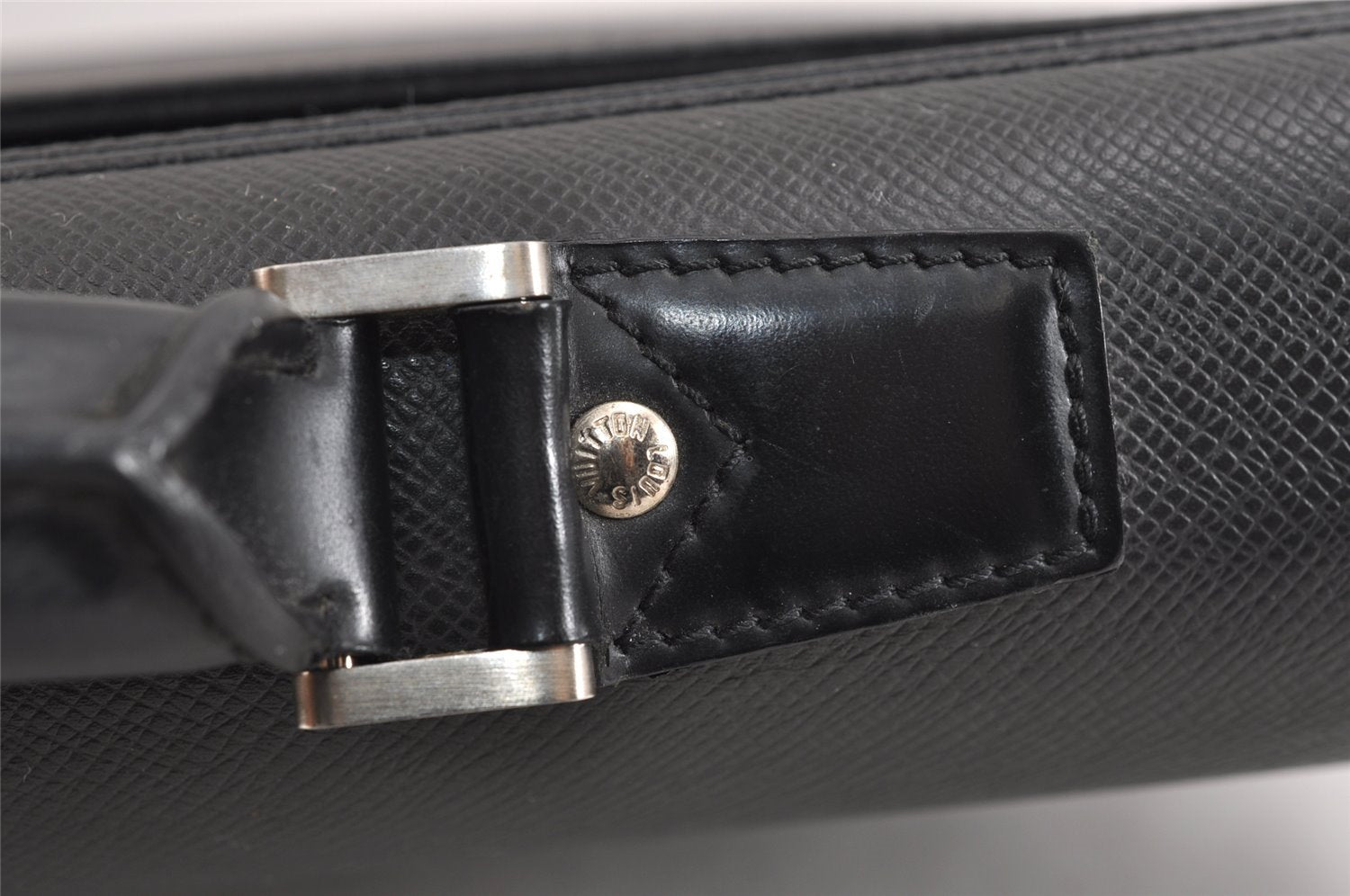 Auth Louis Vuitton Taiga Laguito Business Bag Briefcase Black M31092 LV 1917J