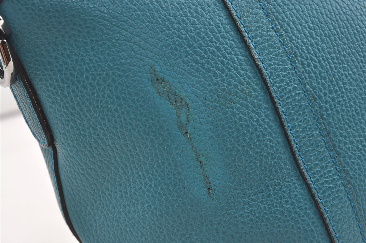 Authentic GUCCI Interlocking G 2Way Hand Shoulder Bag Leather 341503 Blue 1918J