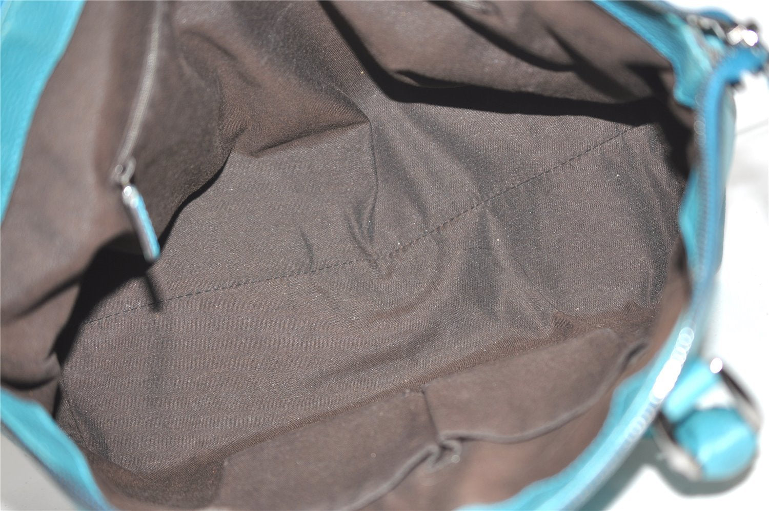 Authentic GUCCI Interlocking G 2Way Hand Shoulder Bag Leather 341503 Blue 1918J