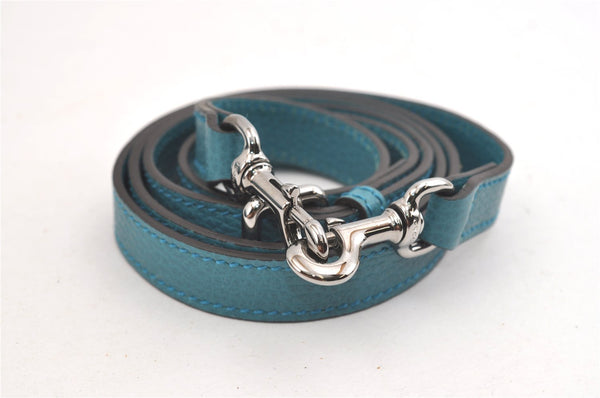 Authentic GUCCI Interlocking G 2Way Hand Shoulder Bag Leather 341503 Blue 1918J