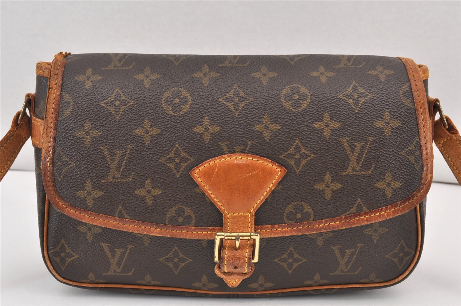 Authentic Louis Vuitton Monogram Sologne Shoulder Cross Bag M42250 Junk 1918K