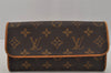 Authentic Louis Vuitton Monogram Pochette Twin PM Shoulder Bag M51854 LV 1920J
