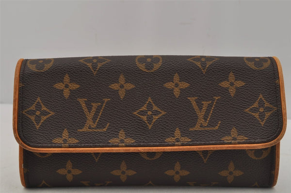 Authentic Louis Vuitton Monogram Pochette Twin PM Shoulder Bag M51854 LV 1920J