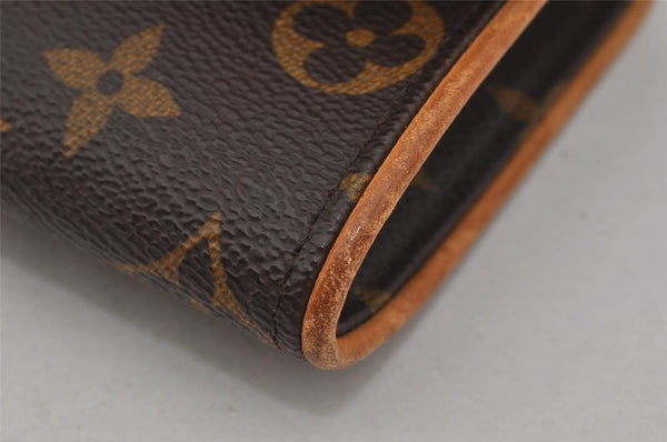 Authentic Louis Vuitton Monogram Pochette Twin PM Shoulder Bag M51854 LV 1920J