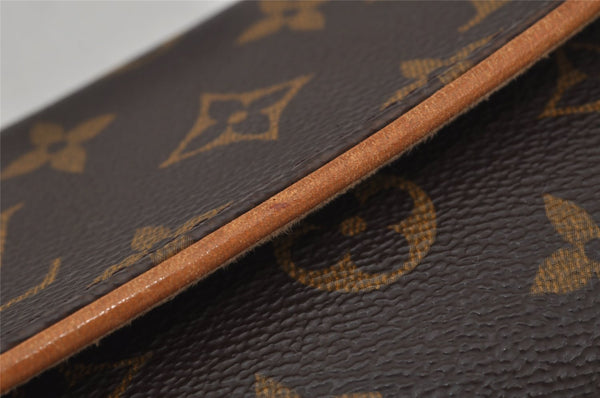 Authentic Louis Vuitton Monogram Pochette Twin PM Shoulder Bag M51854 LV 1920J