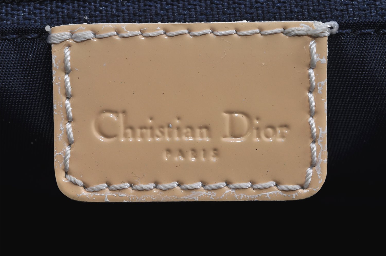 Authentic Christian Dior Trotter No.1 Shoulder Cross Bag PVC Enamel Blue 1922J