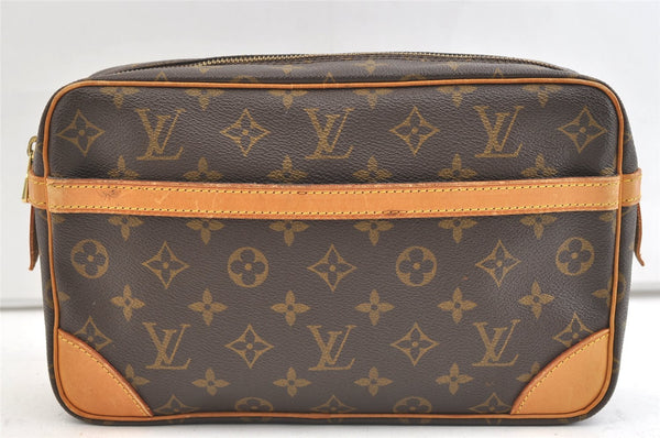 Authentic Louis Vuitton Monogram Compiegne 28 Clutch Hand Bag M51845 LV 1922K