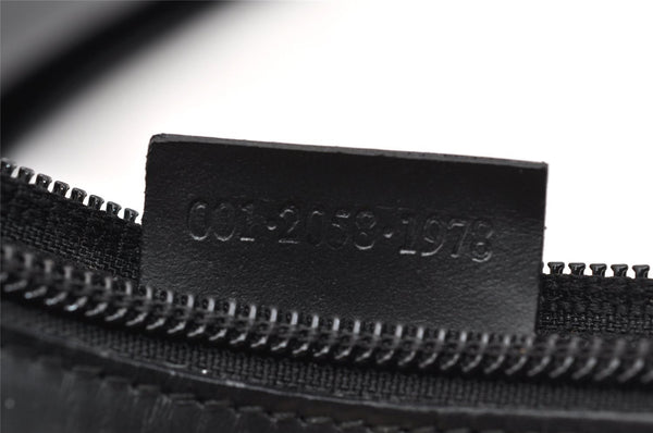 Authentic GUCCI Vintage Shoulder Hand Bag Purse Leather Black 1923I