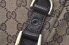Authentic GUCCI Abbey Shoulder Tote Bag GG Canvas Leather 130736 Brown 1924I