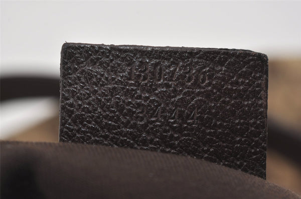 Authentic GUCCI Abbey Shoulder Tote Bag GG Canvas Leather 130736 Brown 1924I