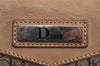 Authentic Christian Dior Trotter Shoulder Bag Purse Canvas Leather Brown 1924J