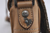 Authentic Christian Dior Trotter Shoulder Bag Purse Canvas Leather Brown 1924J