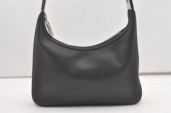 Authentic GUCCI Vintage Shoulder Hand Bag Purse Leather 0013812 Black 1925J