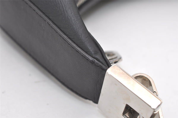 Authentic GUCCI Vintage Shoulder Hand Bag Purse Leather 0013812 Black 1925J