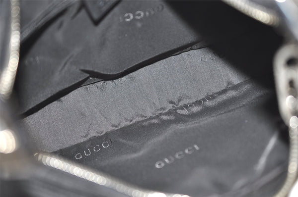 Authentic GUCCI Vintage Shoulder Hand Bag Purse Leather 0013812 Black 1925J