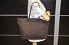 Authentic FENDI Vintage Zucchino Shoulder Tote Bag Canvas Leather Brown 1925K