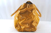 Authentic GUCCI Vintage Abbey Shoulder Tote Bag Enemel 189931 Yellow 1926J