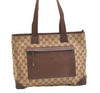 Authentic GUCCI Vintage Shoulder Tote Bag GG Canvas Leather 0190426 Brown 1926K