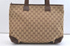 Authentic GUCCI Vintage Shoulder Tote Bag GG Canvas Leather 0190426 Brown 1926K