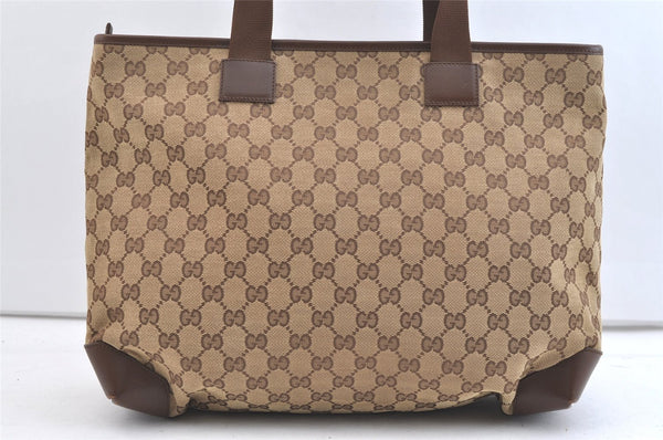 Authentic GUCCI Vintage Shoulder Tote Bag GG Canvas Leather 0190426 Brown 1926K