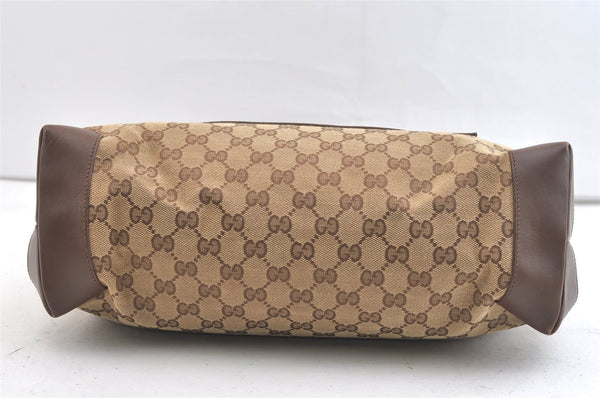 Authentic GUCCI Vintage Shoulder Tote Bag GG Canvas Leather 0190426 Brown 1926K