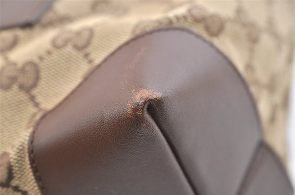 Authentic GUCCI Vintage Shoulder Tote Bag GG Canvas Leather 0190426 Brown 1926K