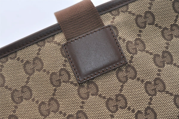 Authentic GUCCI Vintage Shoulder Tote Bag GG Canvas Leather 0190426 Brown 1926K