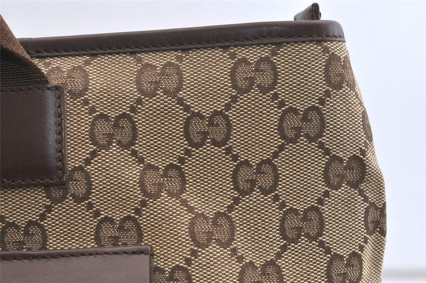 Authentic GUCCI Vintage Shoulder Tote Bag GG Canvas Leather 0190426 Brown 1926K