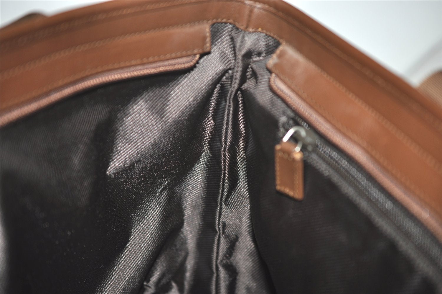 Authentic GUCCI Vintage Shoulder Tote Bag GG Canvas Leather 0190426 Brown 1926K