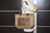 Authentic GUCCI Vintage Shoulder Tote Bag GG Canvas Leather 0190426 Brown 1926K