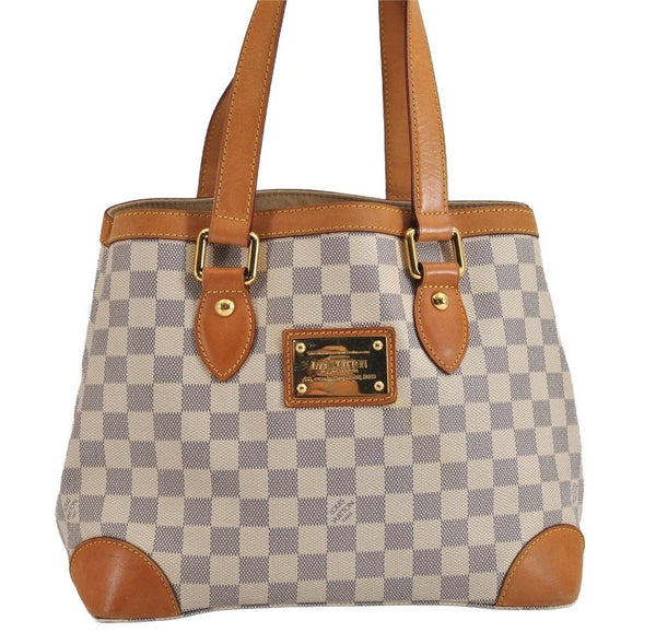 Authentic Louis Vuitton Damier Azur Hampstead PM N51207 Shoulder Tote Bag 1927J