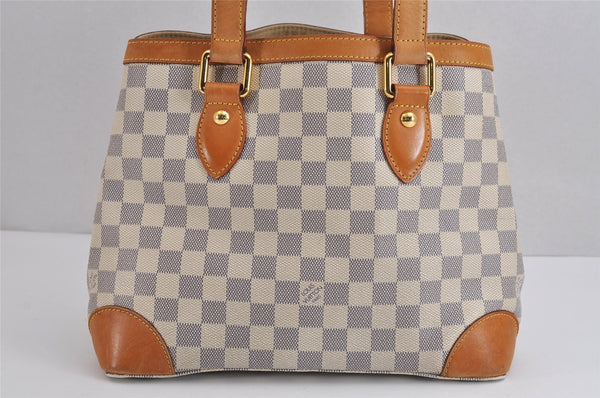 Authentic Louis Vuitton Damier Azur Hampstead PM N51207 Shoulder Tote Bag 1927J
