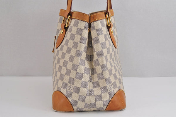 Authentic Louis Vuitton Damier Azur Hampstead PM N51207 Shoulder Tote Bag 1927J
