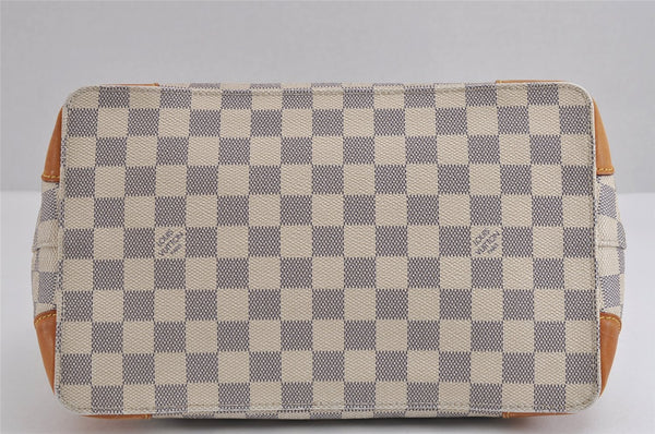 Authentic Louis Vuitton Damier Azur Hampstead PM N51207 Shoulder Tote Bag 1927J