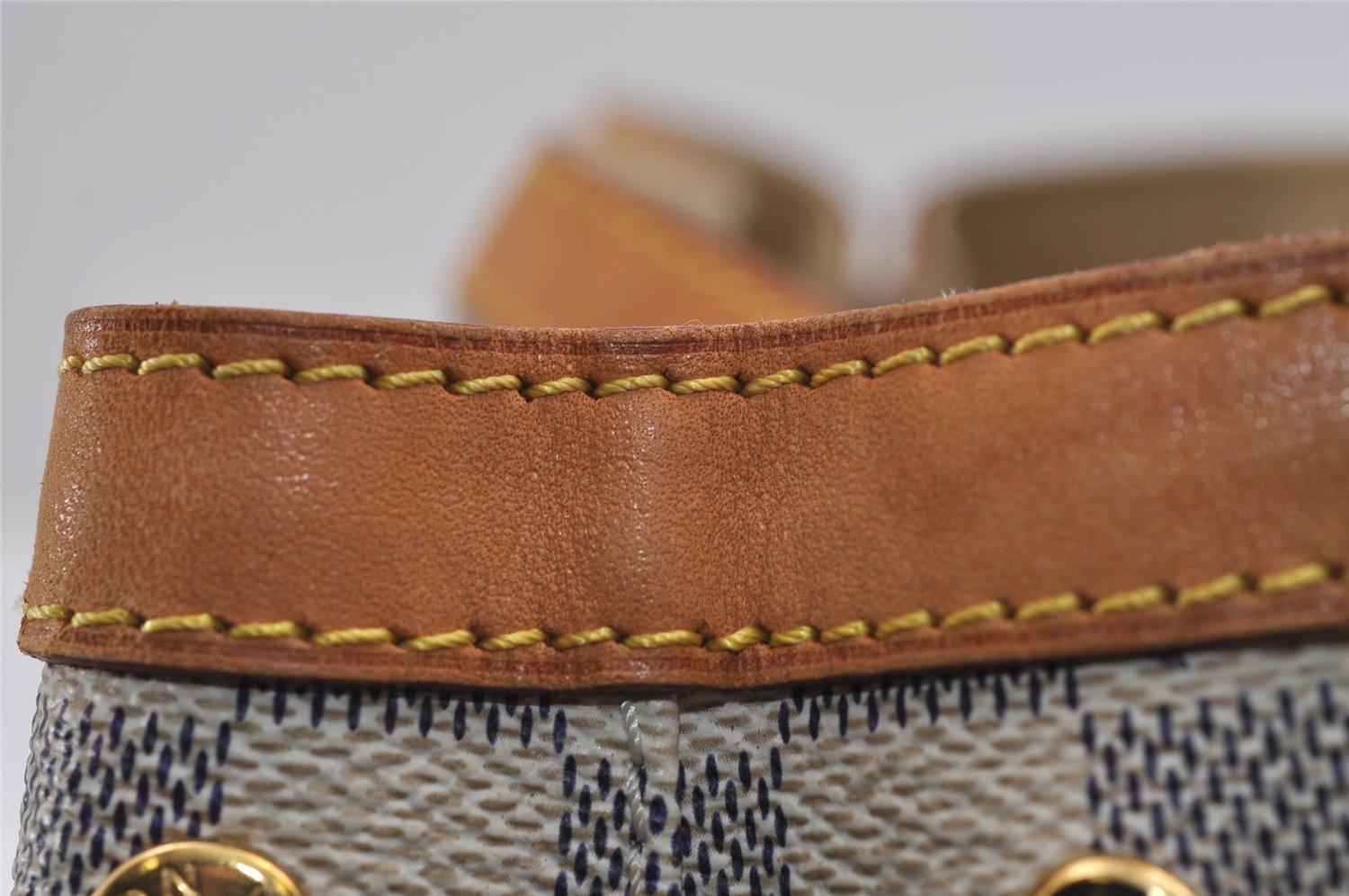 Authentic Louis Vuitton Damier Azur Hampstead PM N51207 Shoulder Tote Bag 1927J