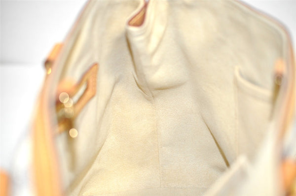 Authentic Louis Vuitton Damier Azur Hampstead PM N51207 Shoulder Tote Bag 1927J